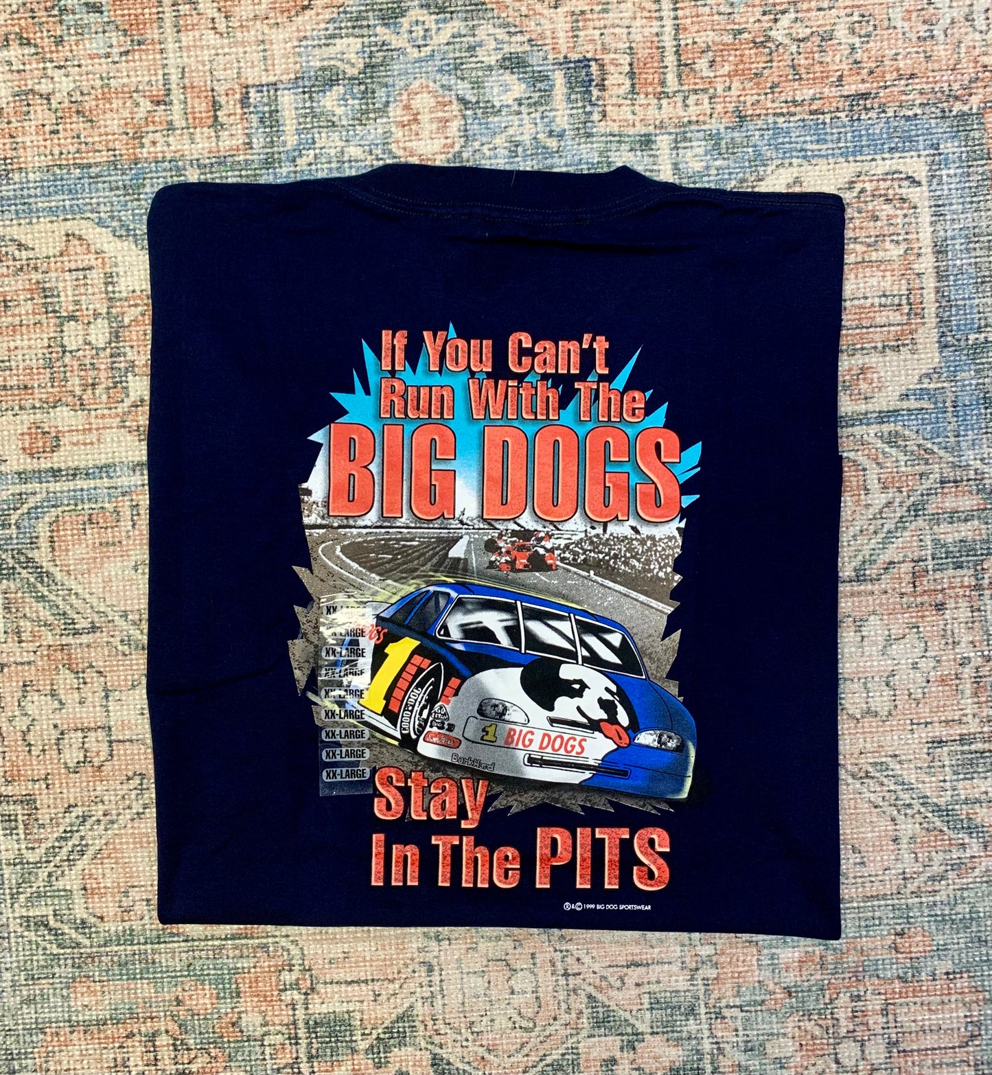 Unworn Vintage 90’s Big Dogs Racing Tee- Sz 2XL