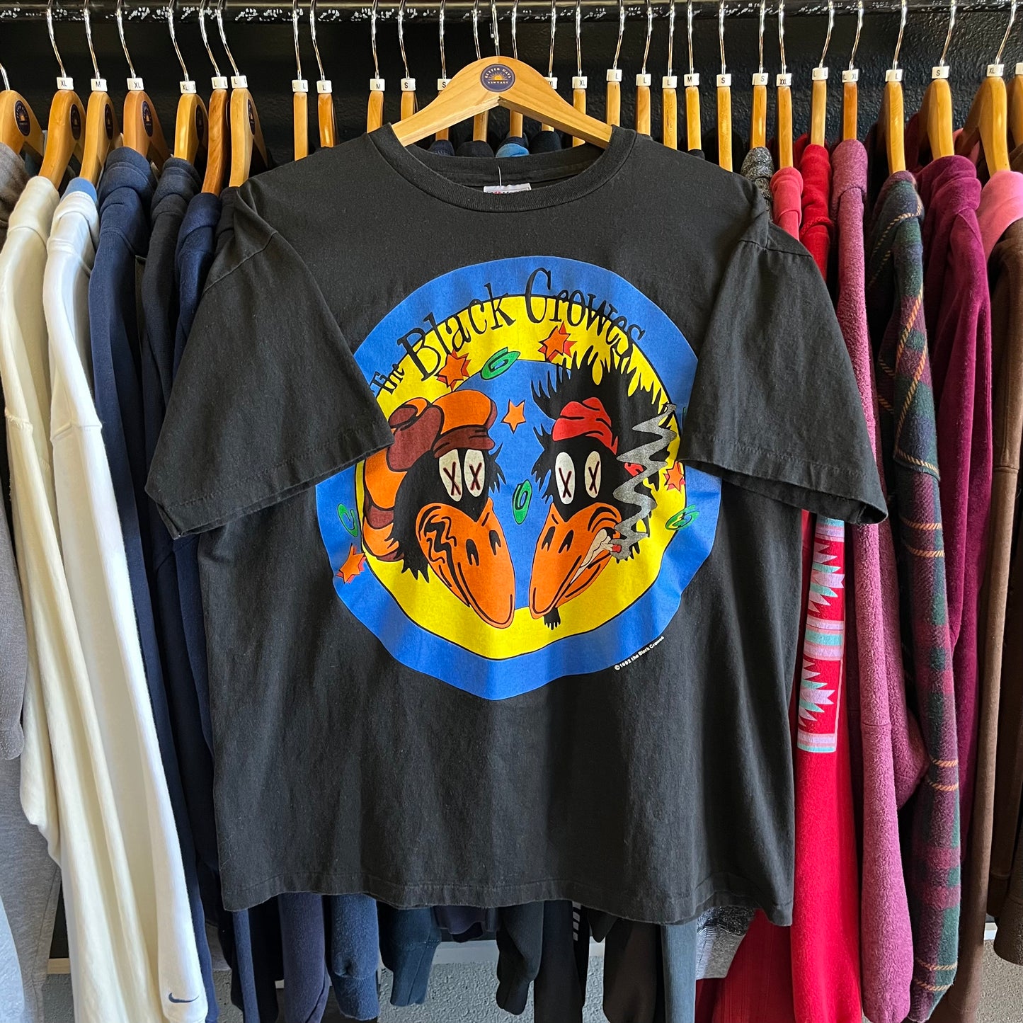 Vintage 1992 The Black Crows Rock Band Official Tour Merch Tee- Sz XL