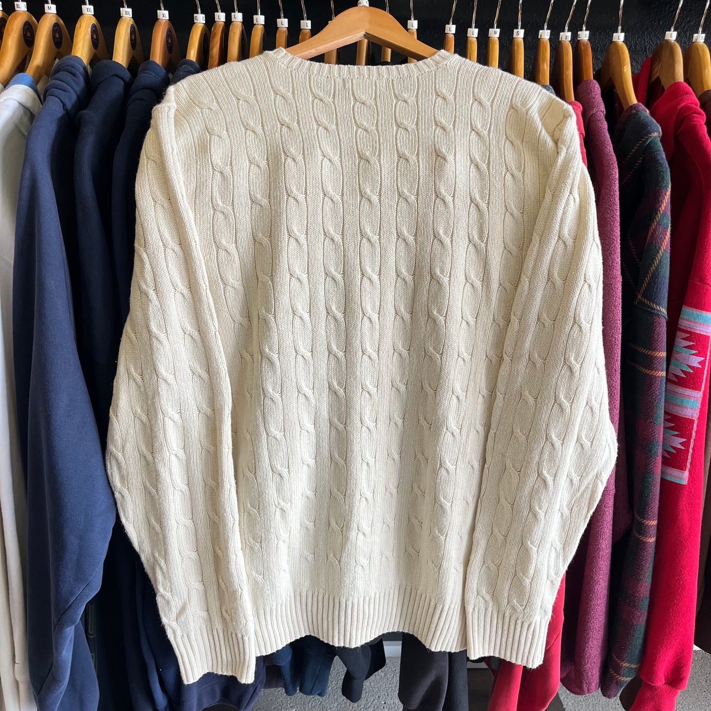 Unworn Vintage Polo Ralph Lauren 100% Silk Cable Knit Sweater- Sz XL