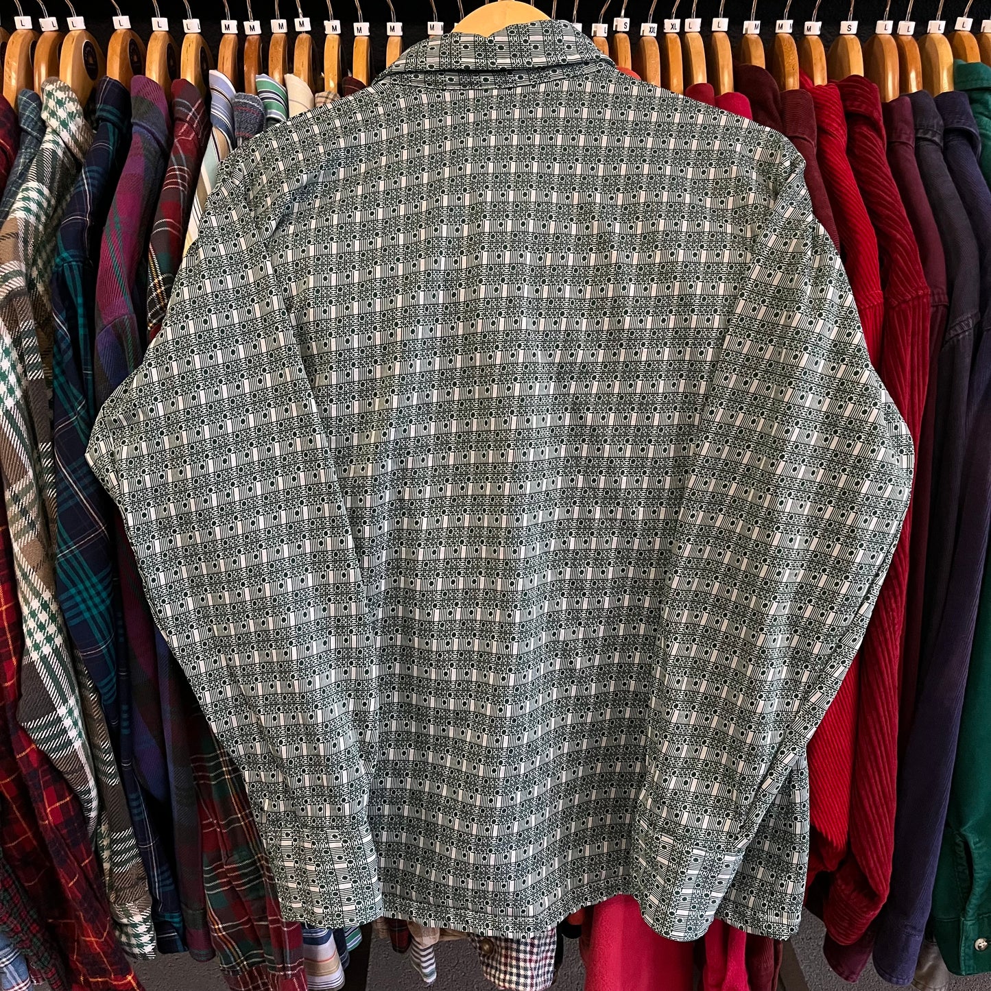 True Vintage 1960’s Montgomery Ward Mid Century Patterned Overshirt- Sz Med
