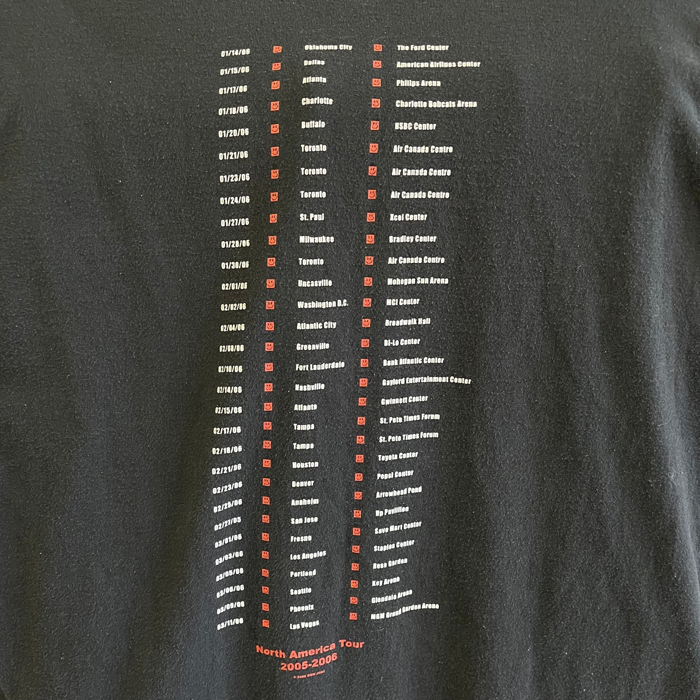 Vintage Bon Jovi Rock Band Tour Tee- Sz XL