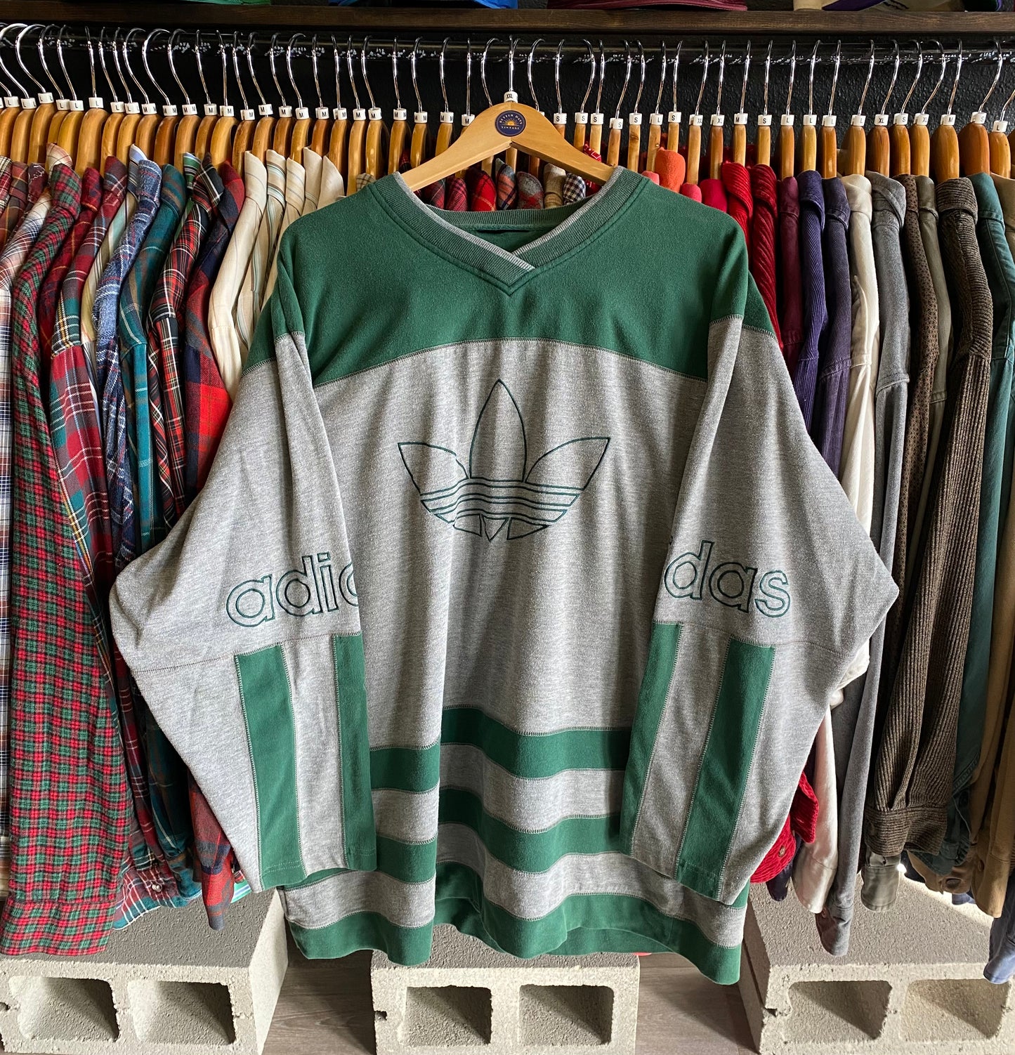 Vintage 90’s Adidas Hockey Jersey- Sz 2XL