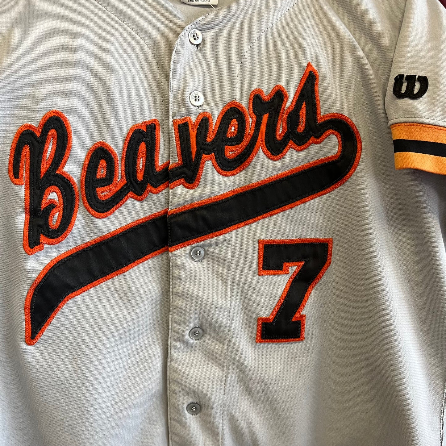 Vintage Game Worn Oregon State Beavers Baseball Jersey- Sz Lg