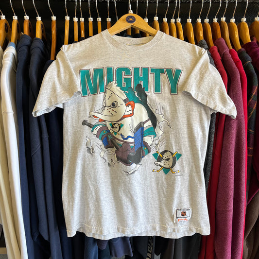 Vintage 90’s Mighty Ducks Hockey Double Sided Graphic Tee- Sz Sm