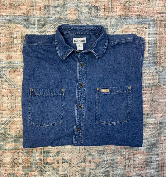 Vintage Carhartt Denim Overshirt- Sz Lg