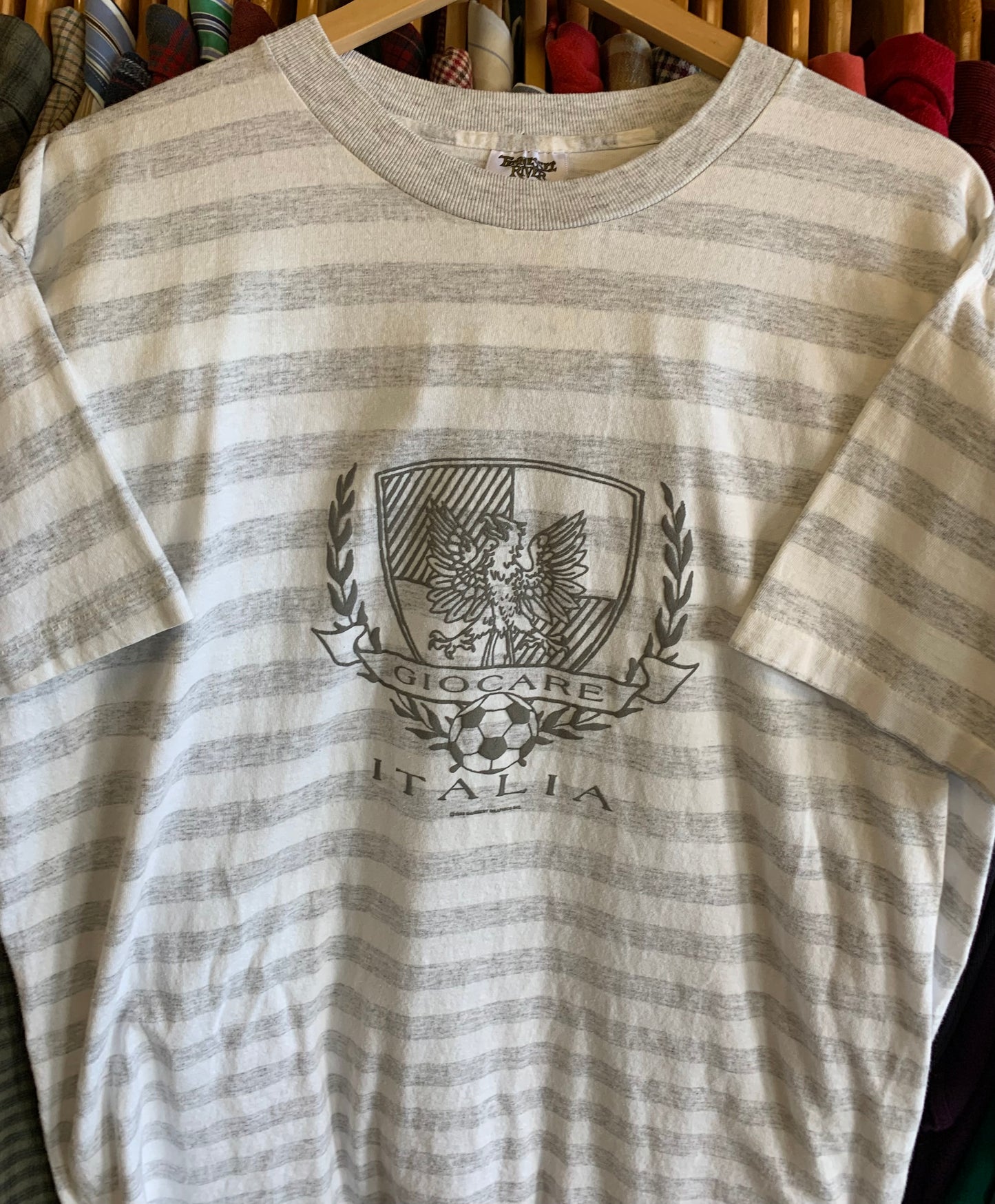 Vintage 1990 Italy Soccer Tee- Sz XL