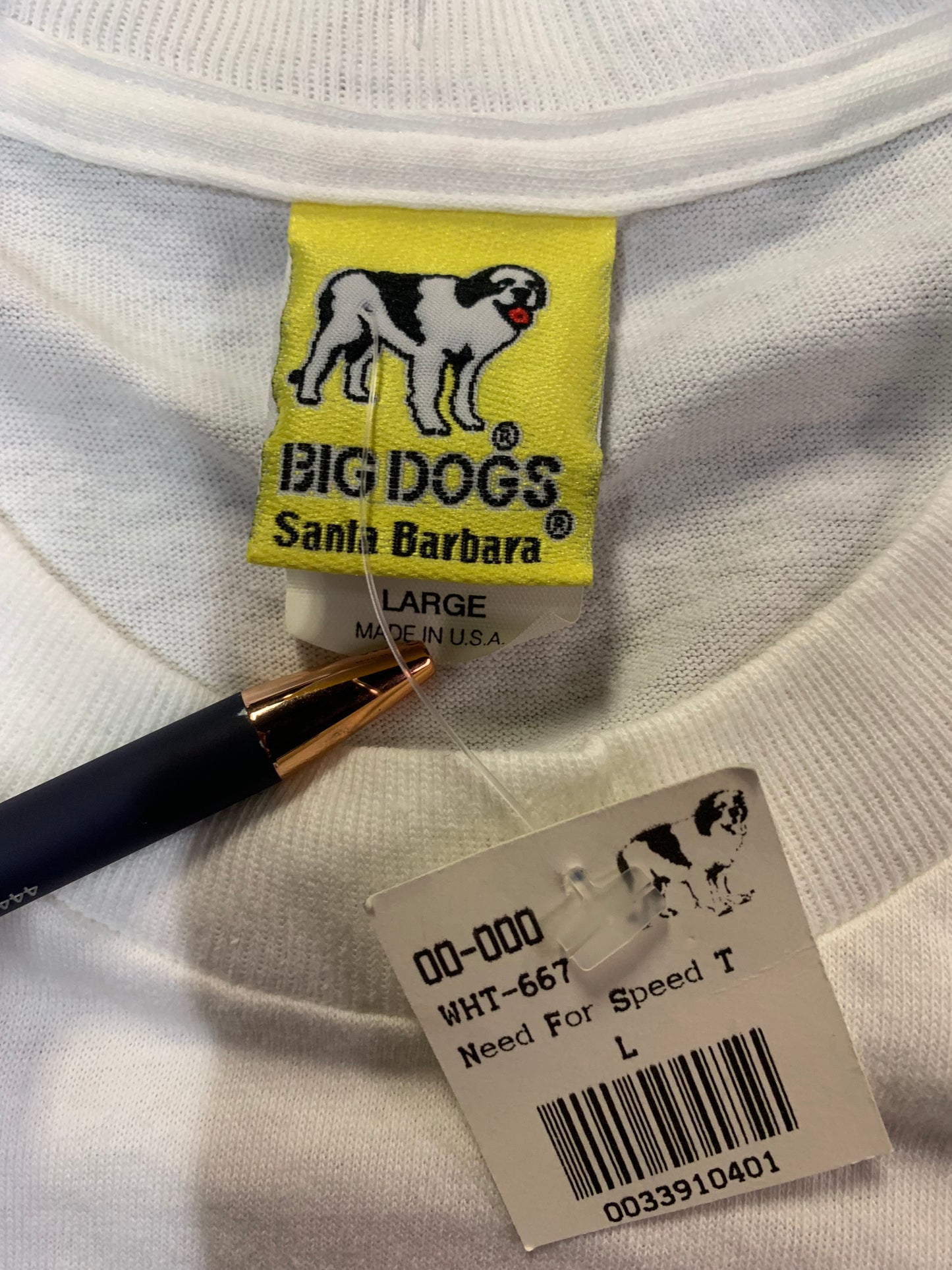 Unworn Vintage 90’s Big Dogs Racing Tee- Sz Lg