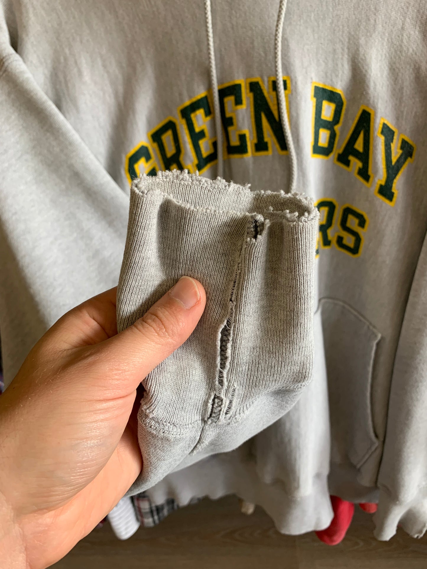 Vintage Green Bay Packers Champion Reverse Weave Hoodie- Sz XL