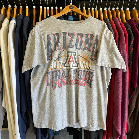 Vintage Arizona Basketball 1997 National Champs Season Tee- Sz Lg