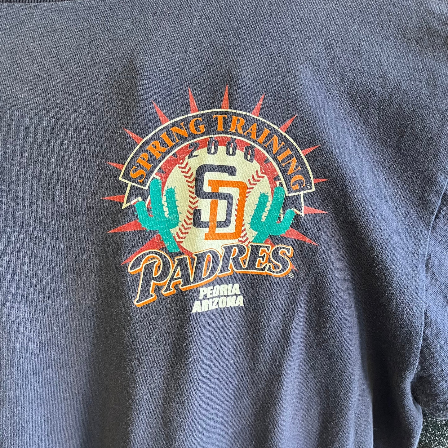 Perfectly Distressed Vintage Padres Tee- Sz Lg