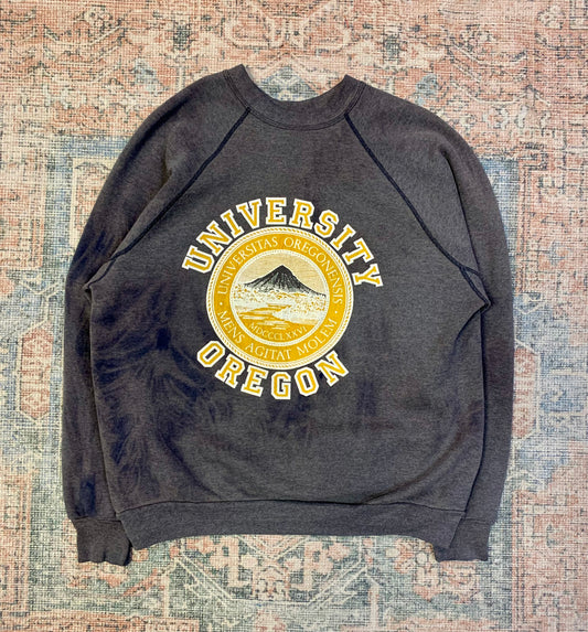 Vintage 70’s Heavily Faded Oregon Ducks Crewneck Sweatshirt- Sz Med