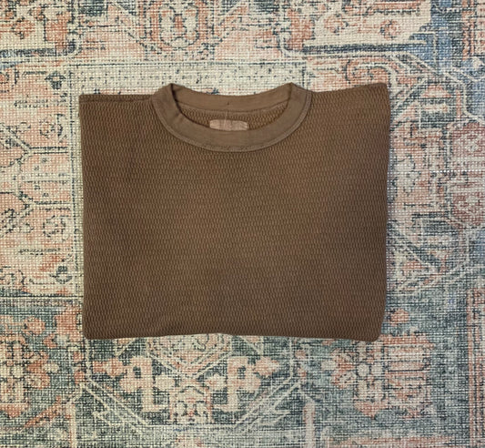 Vintage 80’s Military Waffle Knit Thermal Shirt- Sz Sm