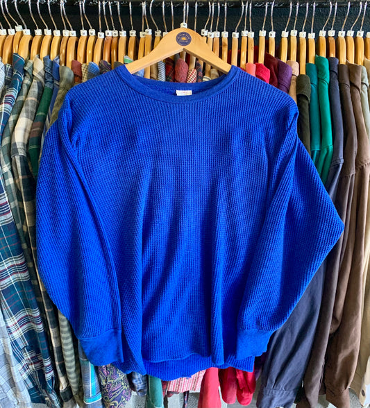 True Vintage 1970’s Waffle Knit Thermal Shirt- Sz Med