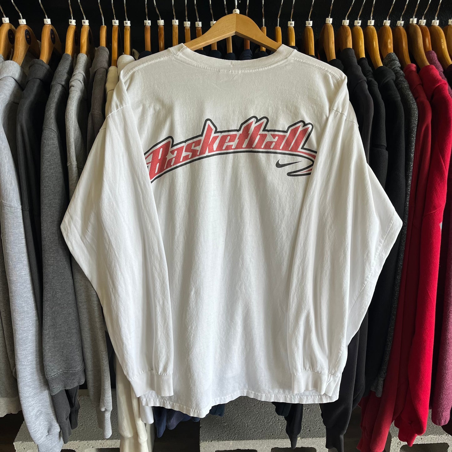 Vintage 90’s Nike Long Sleeve Basketball Tee- Sz Lg