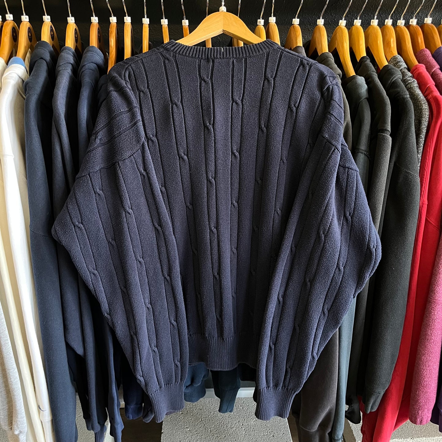 Vintage Cable Knit Nautica Cotton Sweater- Sz Lg