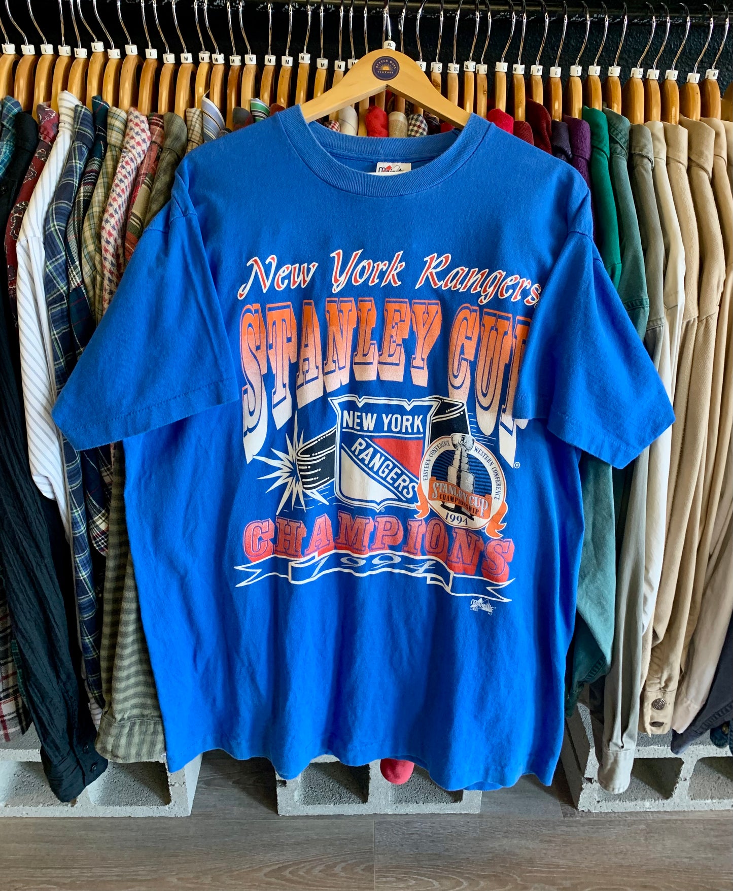 Vintage 1994 New York Rangers Stanley Cup Champs Tee- Sz XL