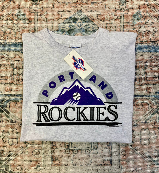 Vintage 90’s Portland Rockies Minor League Baseball Tee- Sz XL