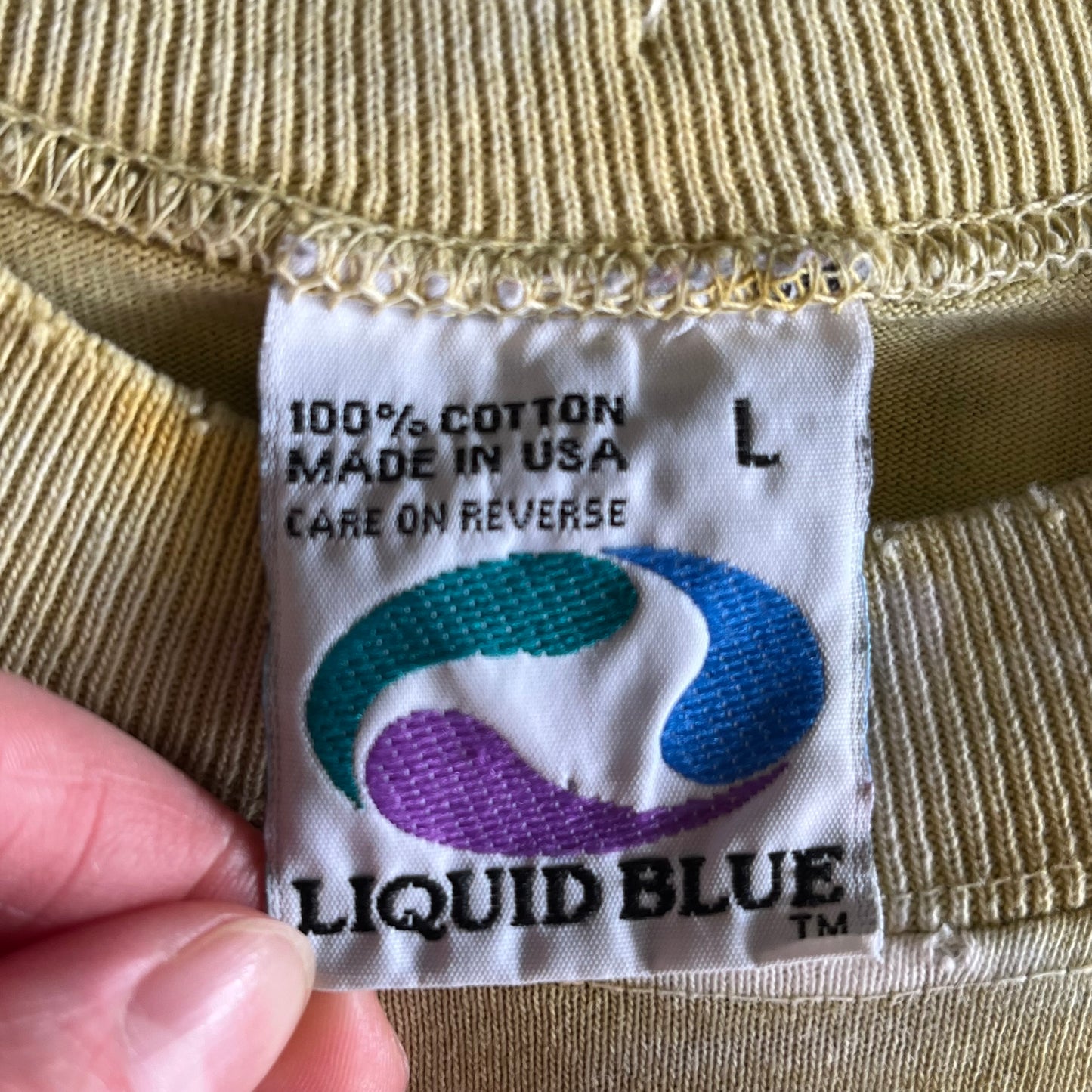 Vintage 90’s Liquid Blue Brand All Over Print Nature Tee- Sz Lg