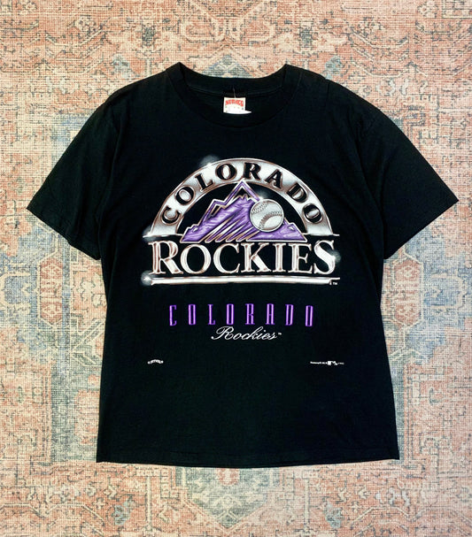 Vintage 90’s Colorado Rockies Tee- Sz XL