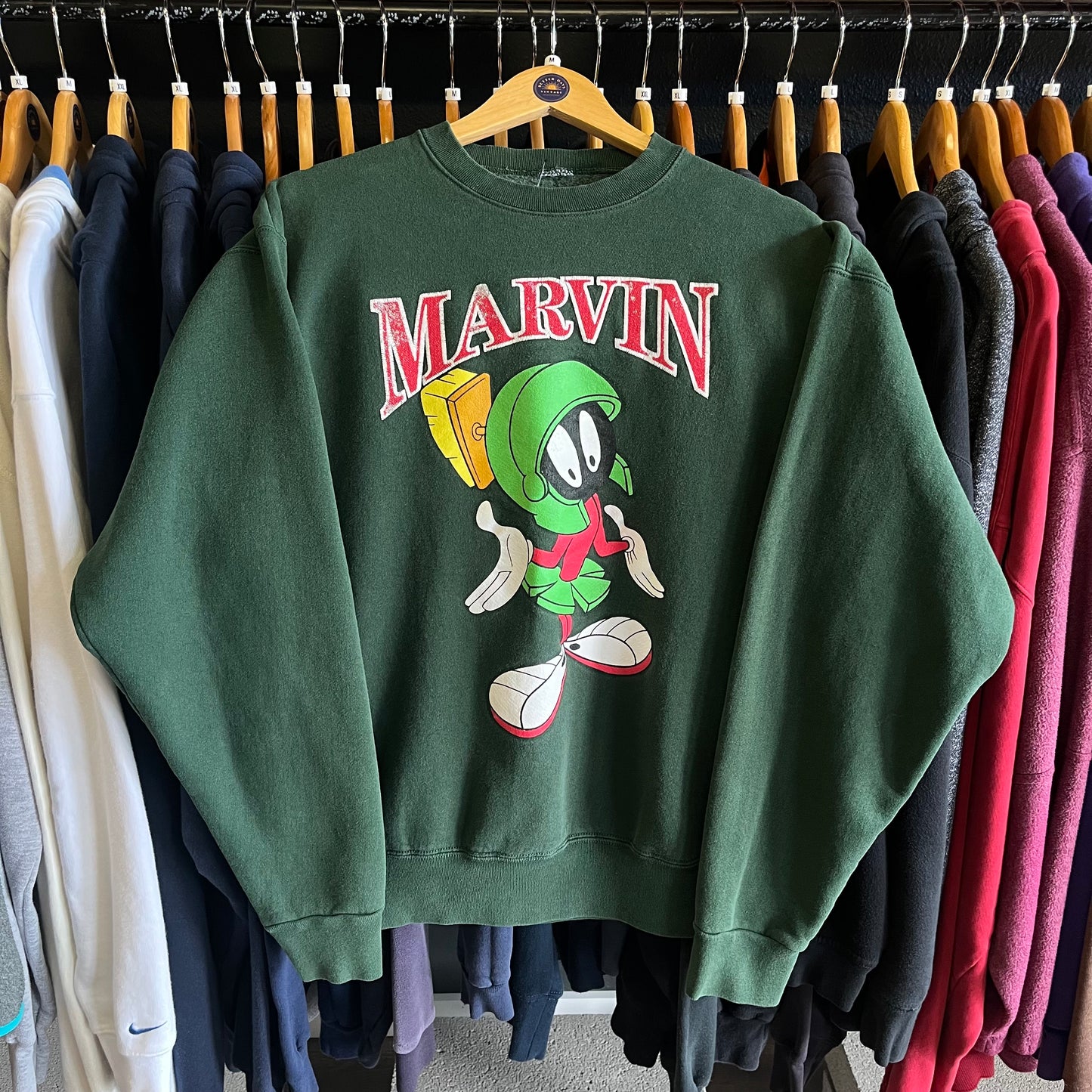 Vintage 90’s Heavyweight Marvin the Martian Looney Tunes Sweatshirt- Sz Med