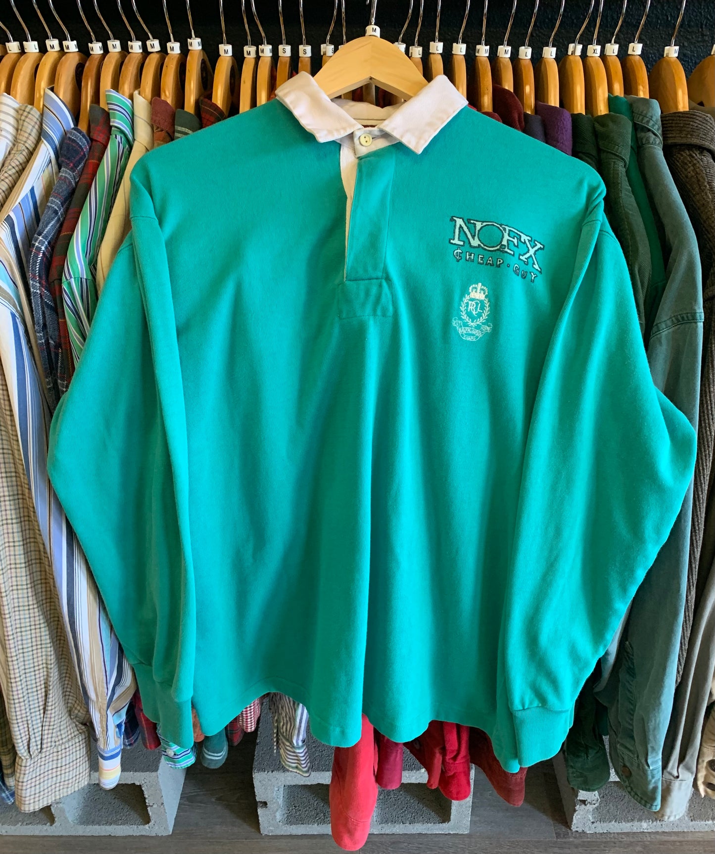 Vintage 90’s NOFX Punk Rock Band Rugby Shirt- Sz Lg