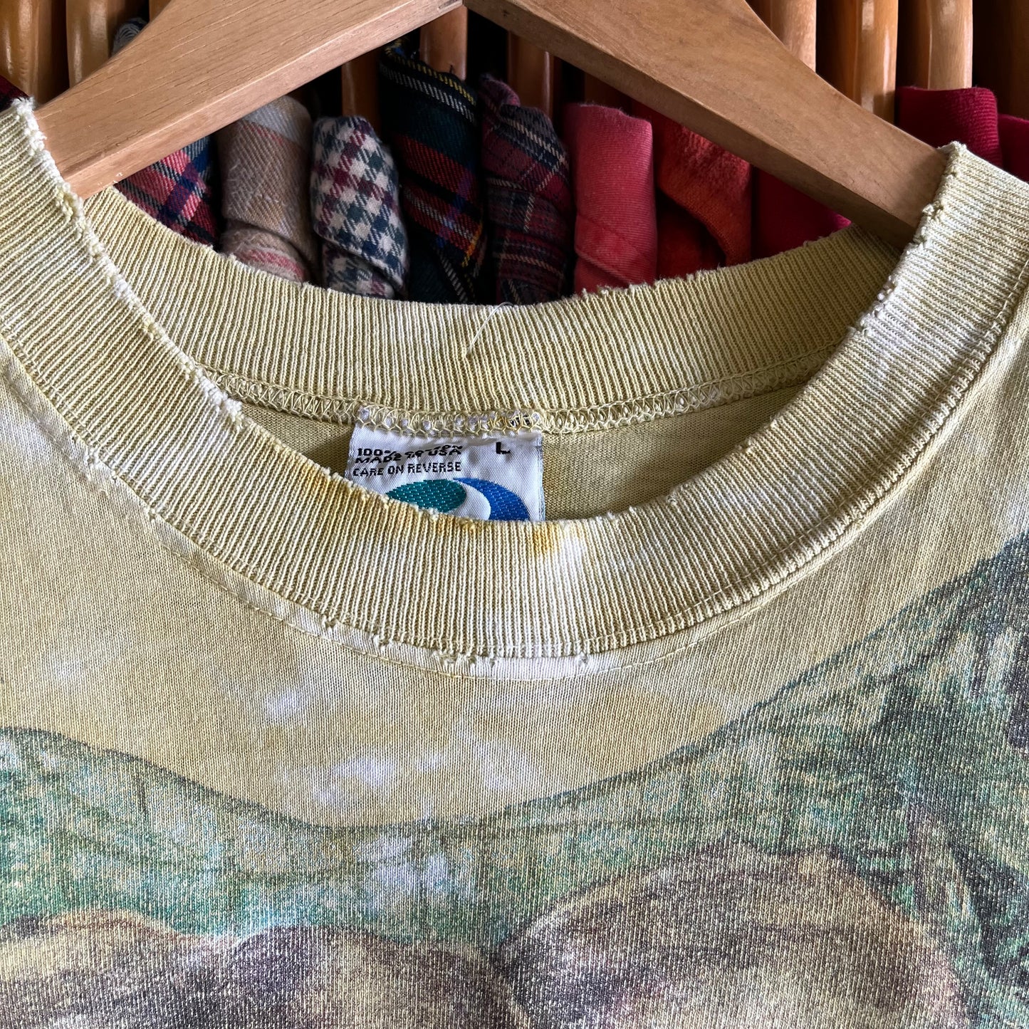 Vintage 90’s Liquid Blue Brand All Over Print Nature Tee- Sz Lg