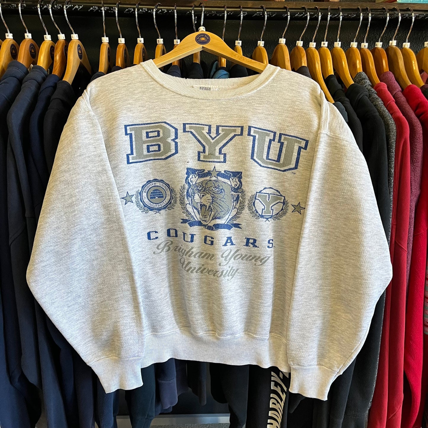 Vintage Early 90’s BYU Collegiate Crewneck Sweatshirt- Sz Med