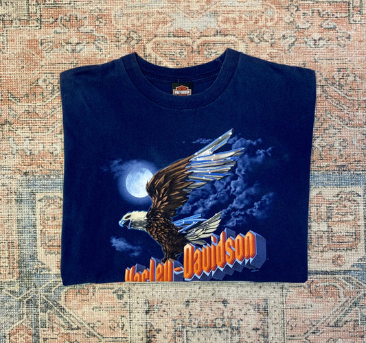 Vintage Y2K Harley Eagle Tee- Sz XL