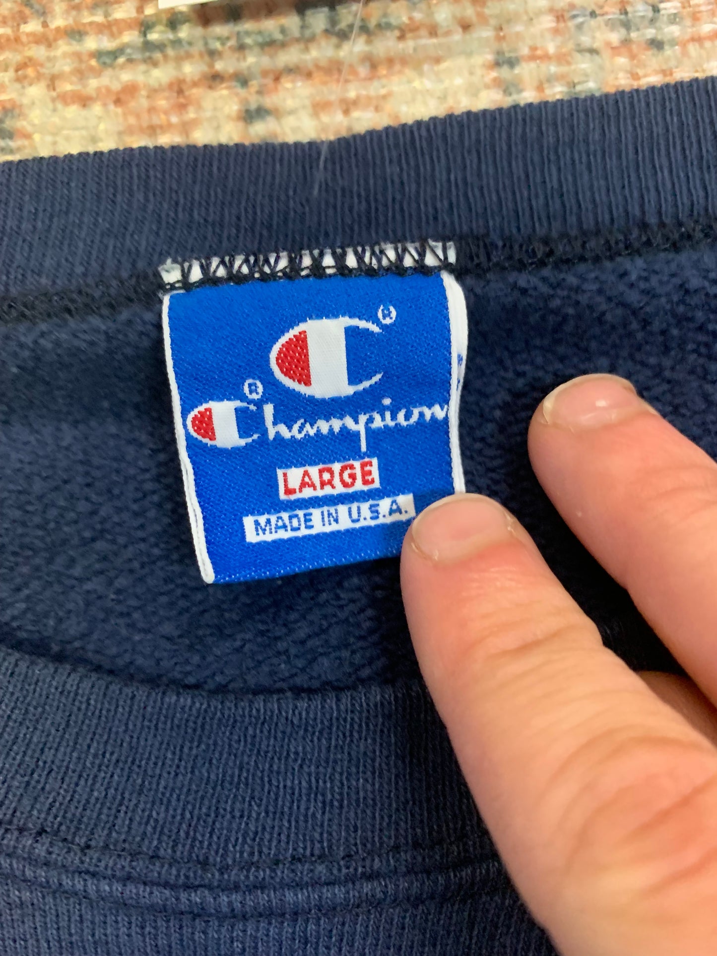 Vintage 80’s Champion Brand Collegiate Crewneck Sweatshirt- Sz Med