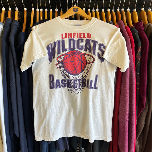 Vintage Linfield College Basketball Tee- Sz Sm