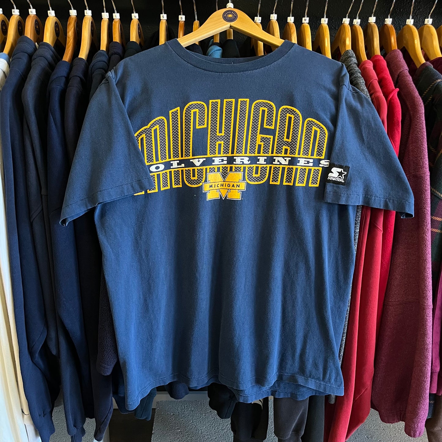 Vintage 90’s Starter Brand Michigan Collegiate Tee- Sz Lg