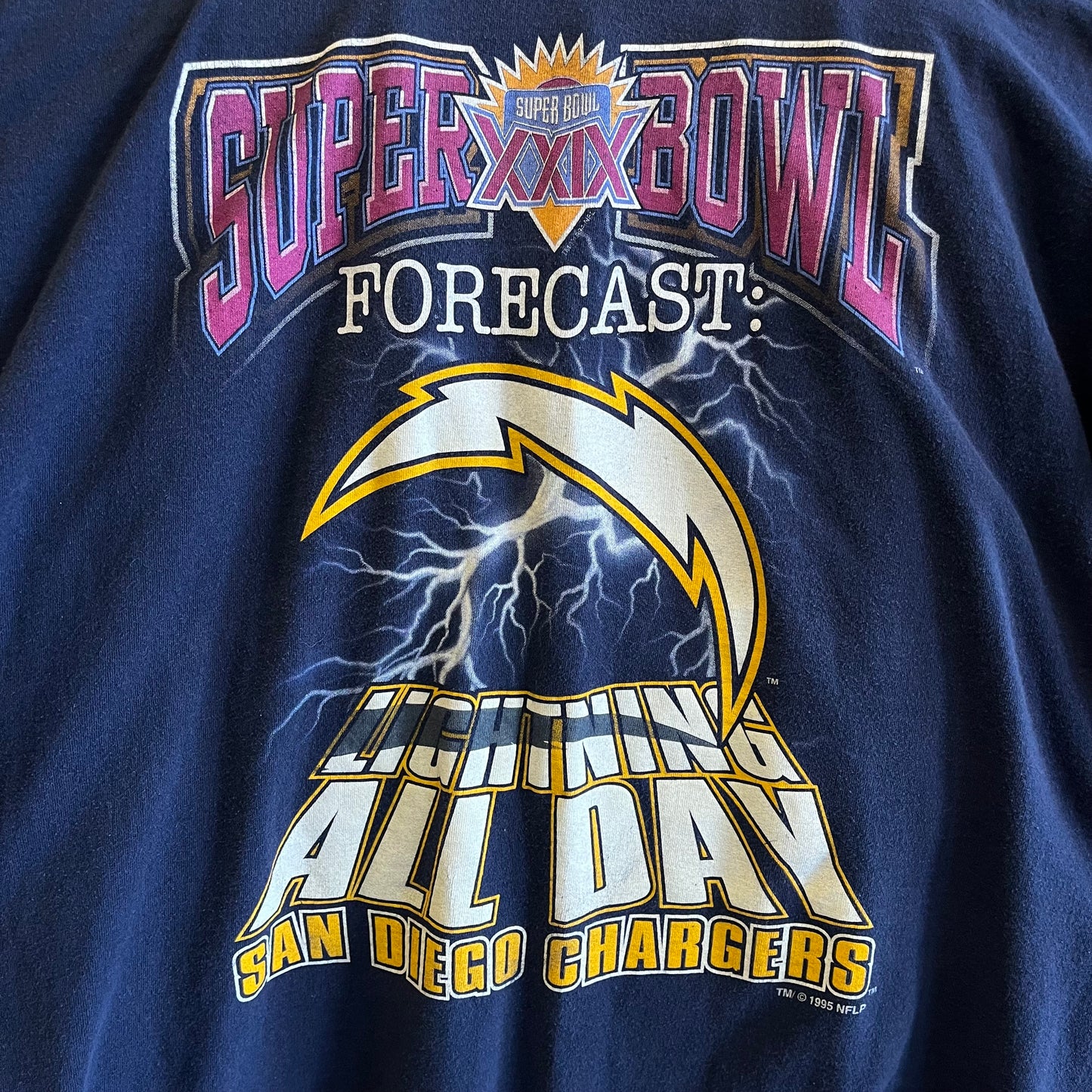 Vintage 90’s Chargers Super Bowl Tee- Sz XL