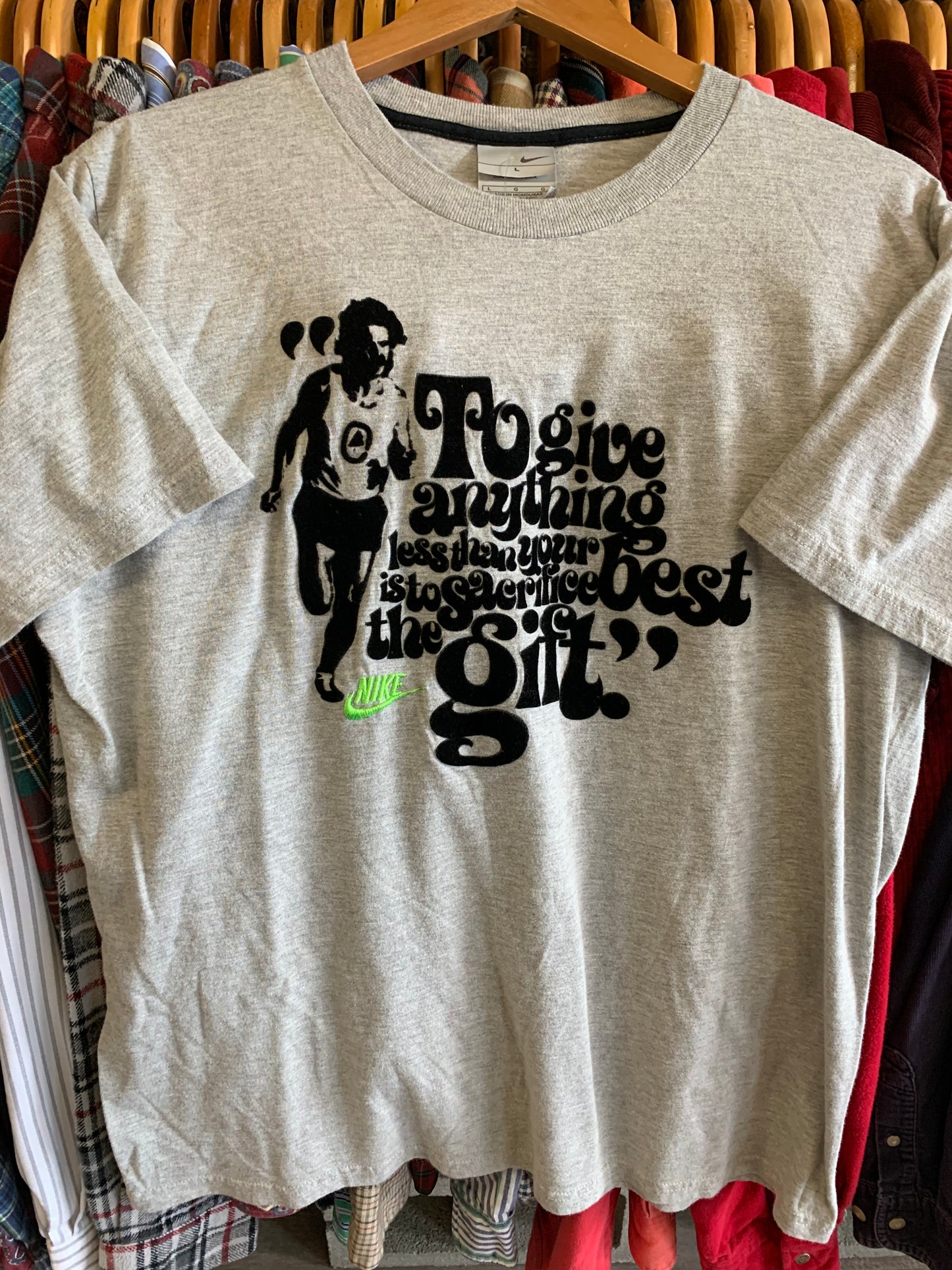 Vintage Nike Steve Prefontaine Running Tee- Sz Lg