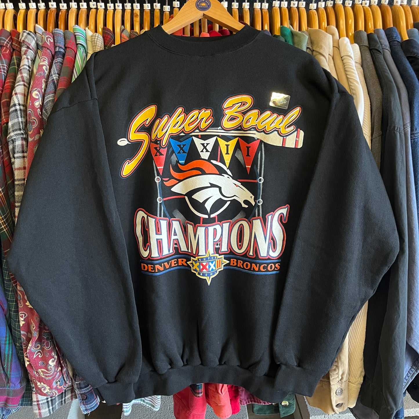 Unworn Vintage 90’s Broncos Super Bowl Sweatshirt- Sz Lg