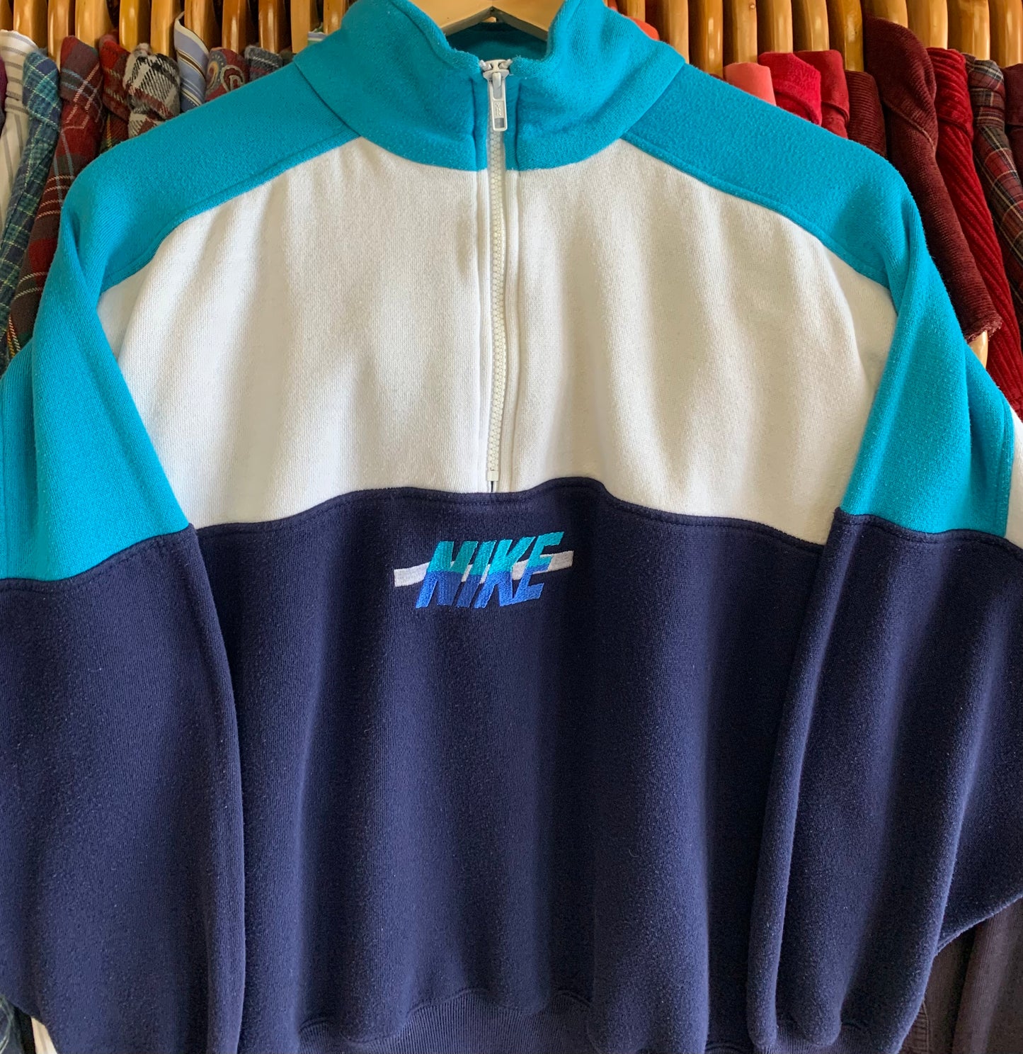 Vintage 80’s Nike Half Zip Sweatshirt- Sz Lg
