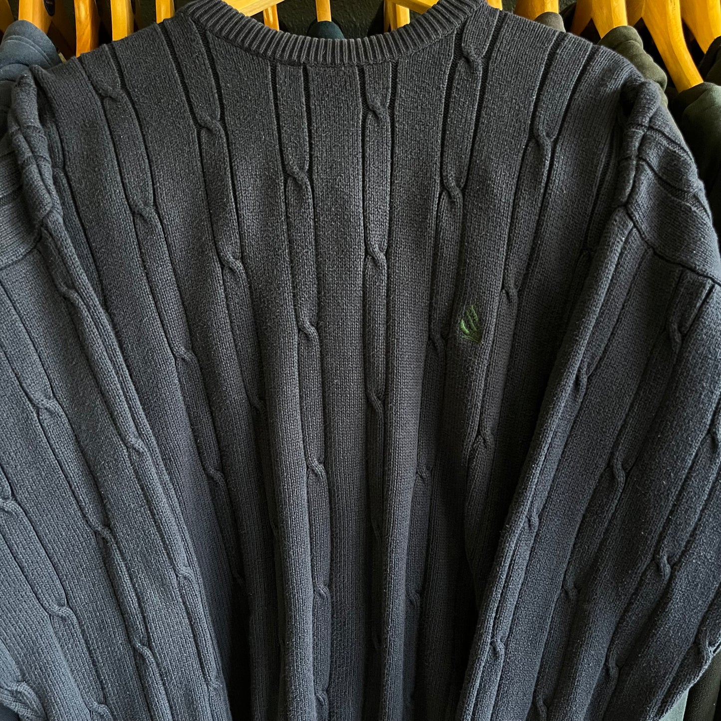 Vintage Cable Knit Nautica Cotton Sweater- Sz Lg
