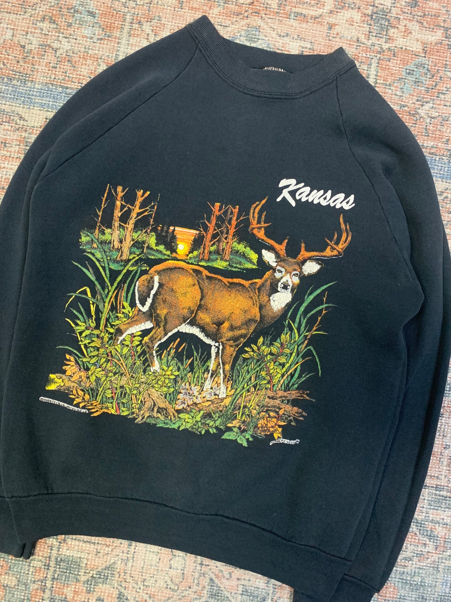 Vintage 80’s Deer Sweat- Sz Sm