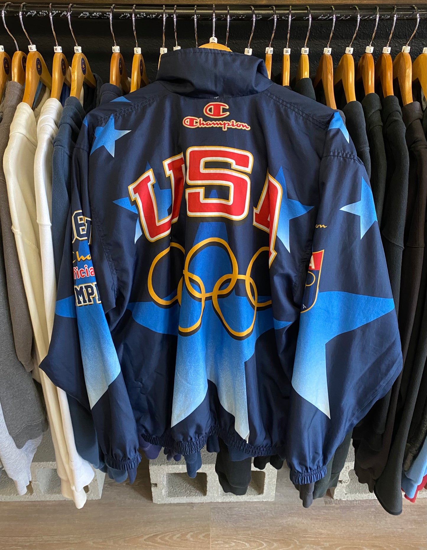 Vintage 1996 Champion USA Olympic Team Torch Ceremony Jacket- Sz XL