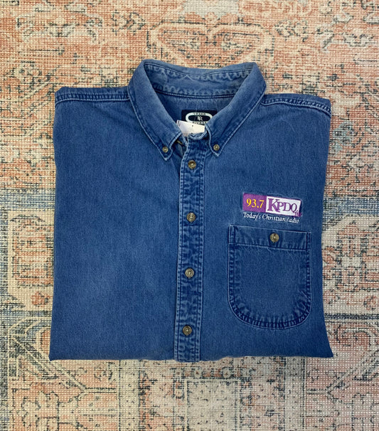 Vintage 90’s Heavy Cotton Christian Radio Overshirt- Sz XL