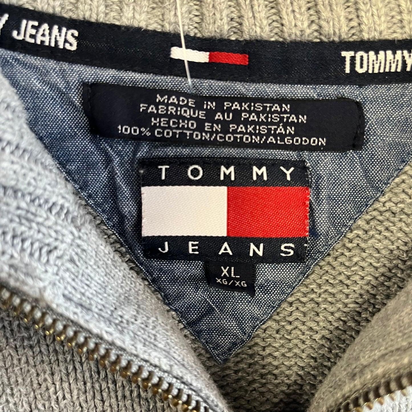 Vintage Tommy Hilfiger Quarter Zip Sweater- Sz Lg