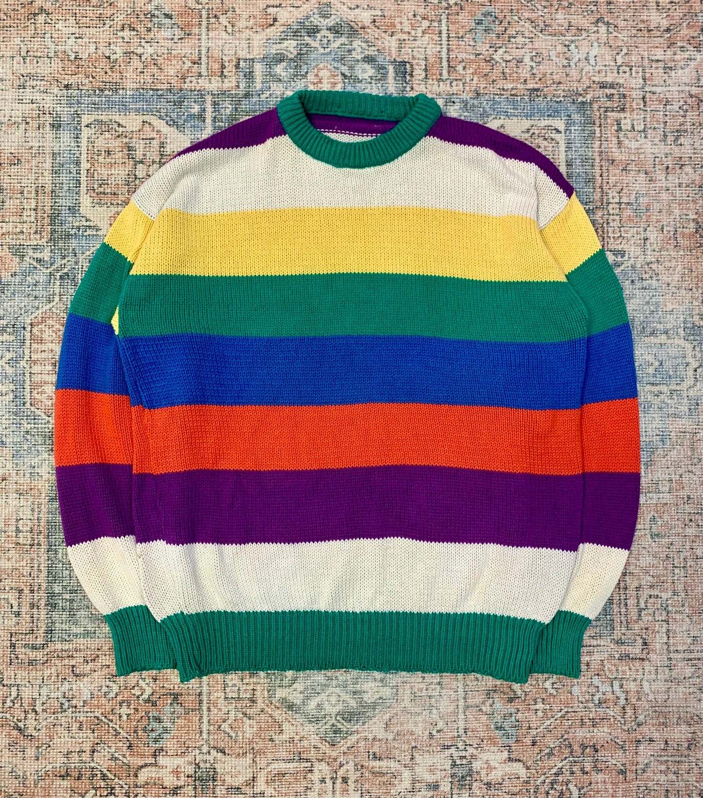 Vintage 80’s Striped Sweater- Sz Lg