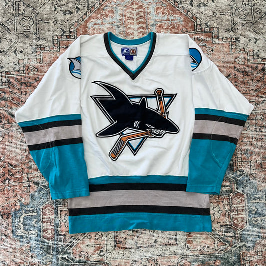 Vintage 90’s Starter San Jose Sharks Jersey- Sz Lg