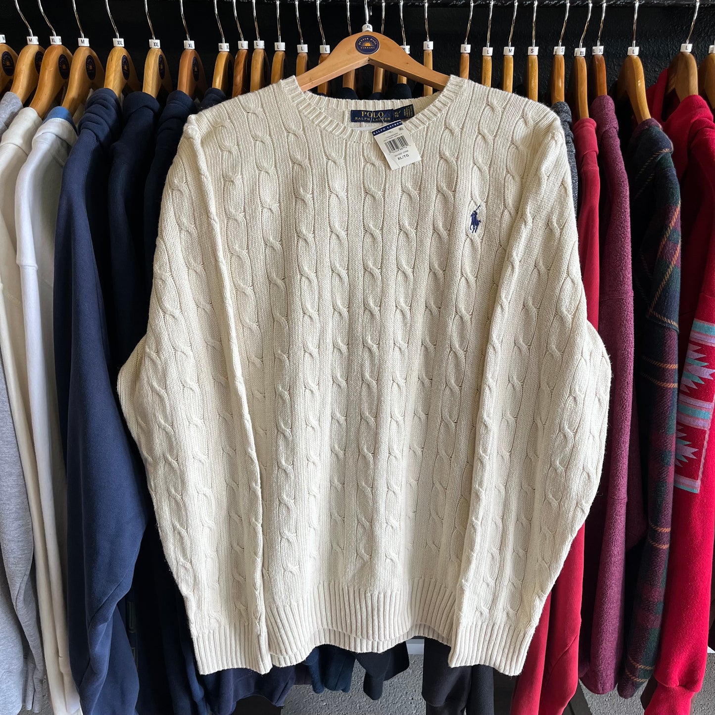 Unworn Vintage Polo Ralph Lauren 100% Silk Cable Knit Sweater- Sz XL