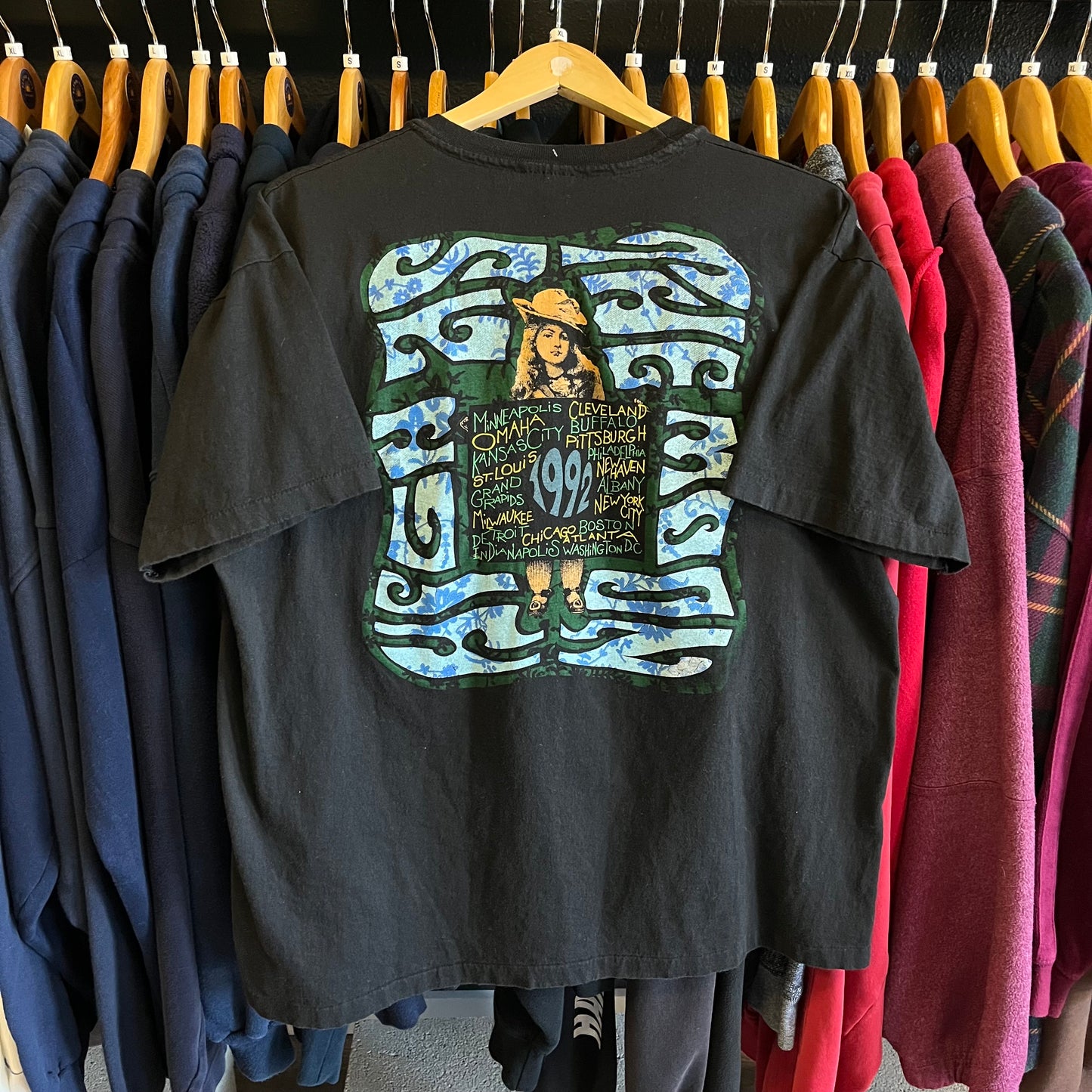 Vintage 1992 The Black Crows Rock Band Official Tour Merch Tee- Sz XL