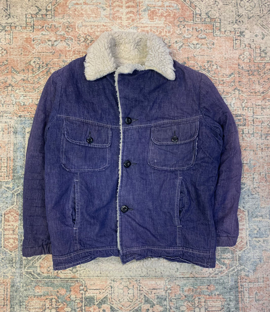 True Vintage 1960’s Sherpa Lined Denim Jacket- Sz Med