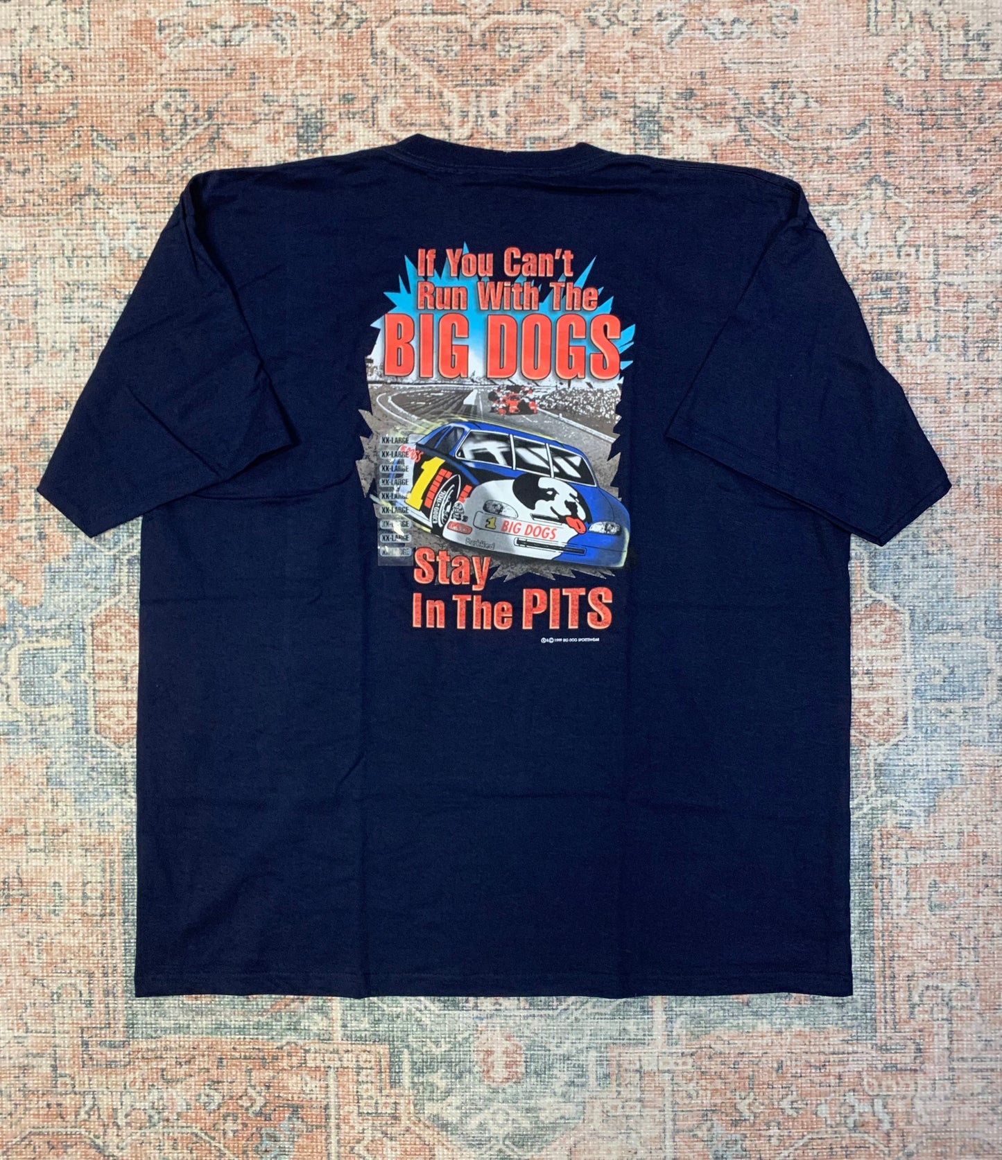 Unworn Vintage 90’s Big Dogs Racing Tee- Sz 2XL