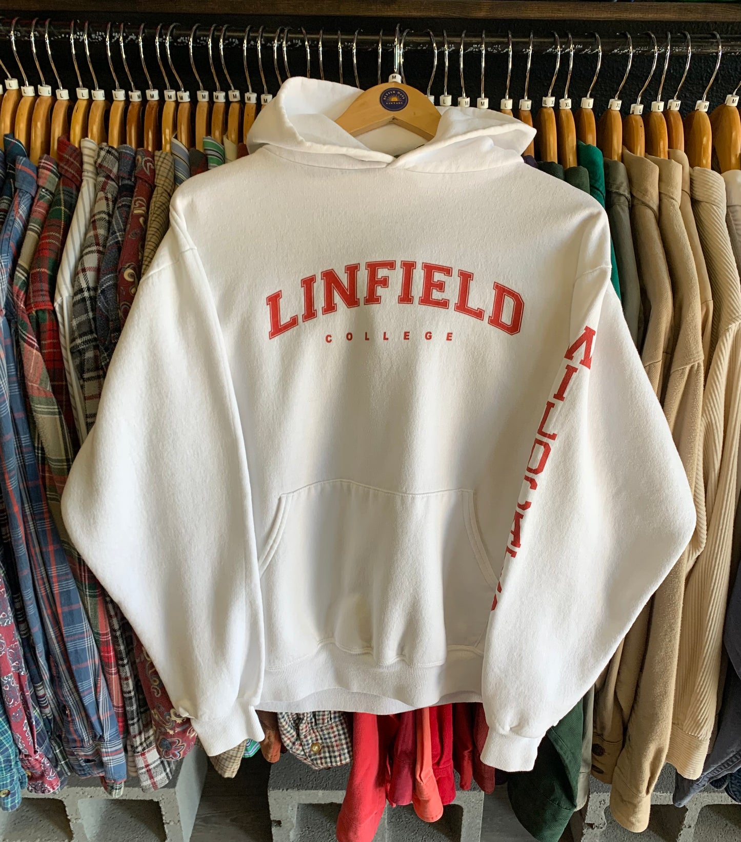 Vintage Linfield College Hoodie- Sz Med