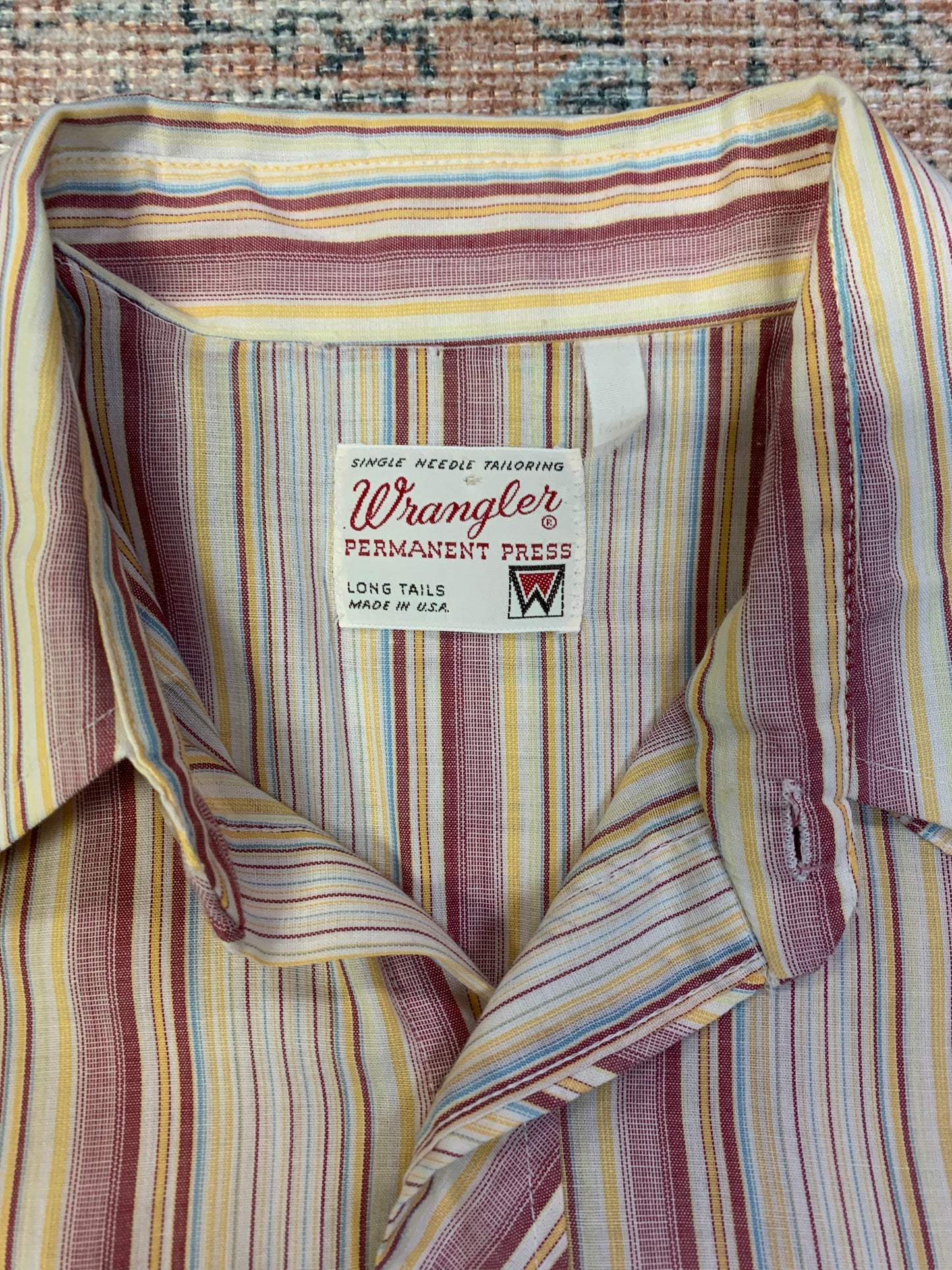 Vintage 70’s Wrangler Pearl Snap Western Shirt- Sz Lg