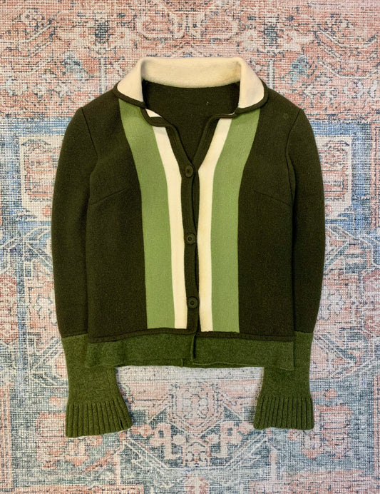 Vintage 70’s Wool Cardigan Sweater- Women’s Sm