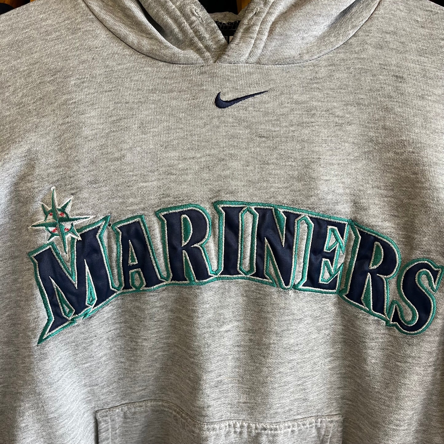 Vintage Nike x Mariners Lightly Distressed Hoodie- Sz Lg